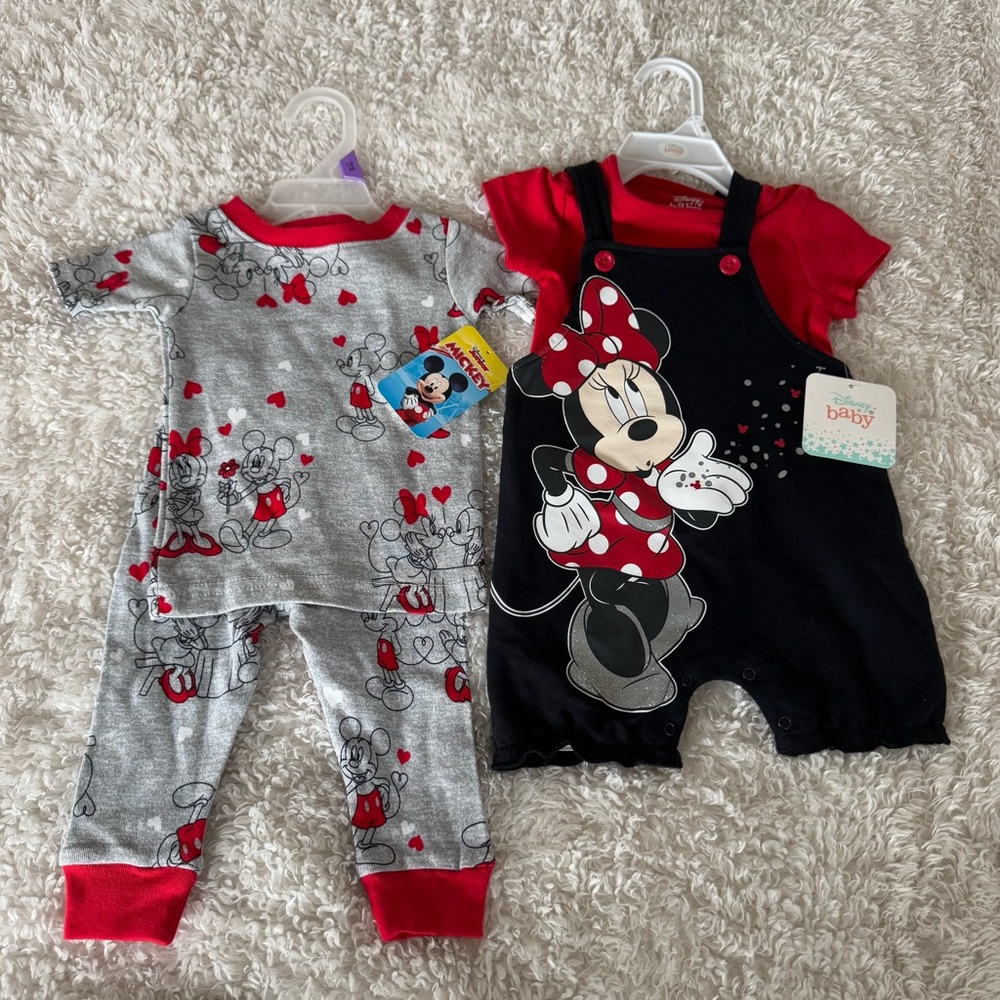 NWT 12-Month Minnie Mouse Valentine’s Day Outfits